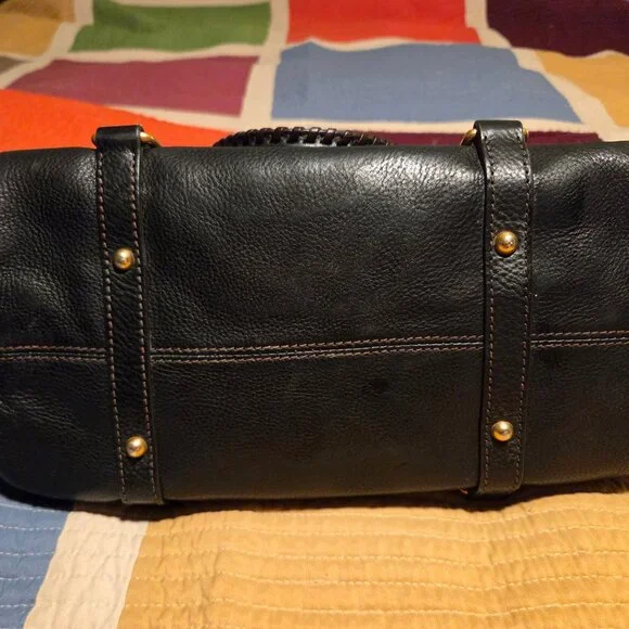 Dooney & Bourke Black Florentine Satchel Purse Bag Very Good Condition - Picture 5 of 7